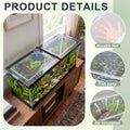 Sieral 2 Pcs Clear Aquarium Polycarbonate Canopy with Anti-Jumping Net