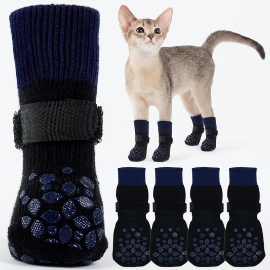 ROZKITCH 2 Pairs Cat Sock for Injured Paws, Breathable Socks for Cats Stop Scratching Pet Paw Protectors for Injured Paw