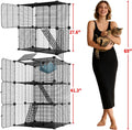 STILLCOVE Small Cat Cage Indoor, with Hammock & Non-Slip Pads