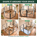 FXW AuraSpace Pro Acrylic Indoor Dog Playpen, Heavy-Duty with Metal Frame, 32" Height 8 Panels for Small and Medium Dogs, Black│Patented