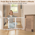 Free Standing Dog Gate Indoor, Foldable Dog Gate for Stairs Doorways
