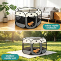 Bearded Dragon Playpen, Foldable Portable Reptile Exercise Pen with Breathable Mesh Top, Indoor Outdoor Small Animal Cag