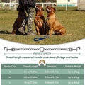 LOS ANDES Metal Double Dog Leash Chew Proof Chain Leash 2 Way No Tangle Coupler Dog Leash Extension Splitter Lead for 2 