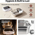 304 Stainless Steel Dog Food Storage Container with Lid for Cat Bird Pet Dry Food Treats, Mouse Proof Small Storage Bin 