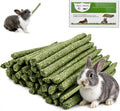 50Pcs Natural Hay Sticks, Rabbit Chew Toys Molar Teeth Grinding Sticks, Bunny Treats for Chinchillas, Guinea Pigs, Hamst