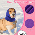 Saintrygo 4 Pcs Dog Snoods Pet Ear Wrap Cover Sound Proof Muffs for Barking and Bathing Warm Winter Scarf for Calming