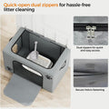 Hidden Cat Litter Box Enclosure with Cat Bed, Foldable Fabric Cat House
