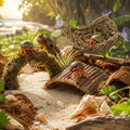 HERCCOCCI Hermit Crab Accessories, Hermit Crab Toys Flexible Climbing Bridge Reptile Hammock Habitat Decor for Hermit Cr