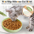 BNOSDM Silicone Dog Food Plate Shallow Dogs Bowl Flat Cat Dish 2 Pack Small Puppy Plates for Small Dog and Cats Whisker Fatigue Pet Feeding Bowls for Dry and Wet Food (Grey)