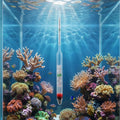 balacoo 4 Pcs Floating Aquarium Hydrometer with Thermometer 32-110°F/0-43°C