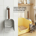 304 Stainless Steel Cat Litter Scoop with Striped Sifter, One-Piece Metal Kitty Shovel for Tofu & Mixed Litter, Rust-Pro