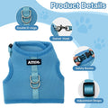 AIITLE Adjustable Rabbit and Leash Set - Lightweight & Portable, Padded Vest with Magic Tape Design, Indoor/Outdoor Use 