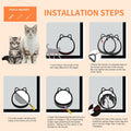 HIDROSIL Cat Door for Screen Door, Inside Openning 10x10x0.5 inch, Patent Desigh Pet Screen Door with Lockable Magnetic Flap for Doggy and Cat Door, Suitable 0-18lb Cats and Small Dogs, Black