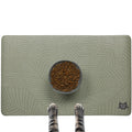 The Cat Ladies Cat Feeding Mat - Waterproof & Dishwasher Safe Small Pet Eating Placemat - Cat & Dog Food Mats for Food and Water Bowl - Protect Floors from Mess - Tropical Leaves