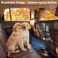 Dog Car Barrier, 9-Grid Reinforced Sturdy Pet Car Divider, Breathable Double-Layer Mesh with Zipper Storage, Easy to Ins
