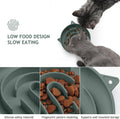 Coomazy Slow Feeder Cat Bowl Silicone Pet Puzzle Feeder for Slow Eating