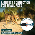 OutdoorBengal Kushma™ - Long Leash for Cats and Small Dogs with Bungee - Silicone + Nylon - No Tangle, Hands-Free for Waist and Body, Lightweight - Extra Long Cat Leash for Small Dogs (Navy)