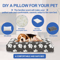 BALAPET Dog Bed Covers,Waterproof Dog Bed Cover Pet Bed Cover with Lovely Dog Paw Print and Double-Sided Usable Design,Replacement Machine Washable, Cover Only(Dark Gray,40 * 30 * 4in)