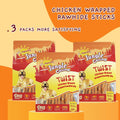 Jungle Calling Dog Treats, Chicken Wrapped Rawhide Sticks Dog Chews, Rawhide Chewy Training Snacks for Small, Medium & Large Dogs, 2 lbs (3 Packs)