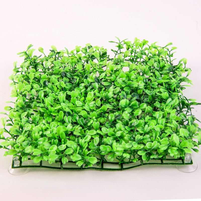 SLSON Aquarium Decorations Grass Artificial Plastic Lawn 9 inches Square Landscape Green Plants for Saltwater Freshwater