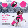AOFITEE Dog Coat Large Dog Winter Coat Waterproof Dogs Jacket with Harness