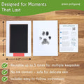 Green Pollywog | Extra-Large Clean Touch Inkless Ink Pad for Pets | Paw/Nose Prints for Dogs & Cats Non-Toxic | Paw Print Stamp Kit | Dog Paw Print Kit | Cat Footprint Keepsake (1-Pack)