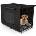 Dog Crate Cover 42 Inch Thickened Dog Kennel Cover Windproof Puppy Cage Cover with Mesh Windows on Both Sides Portable Crate Covers for Dogs Cages Fit for Indoor/Outdoor Use