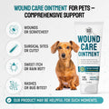 Dog Wound Care Ointment with Silver & Calendula – Aids with Scratches, Irritations, Bites – Feline & Canine Hot Spots Treatment in a Gel Form – Wound Antibiotic Ointment for Dogs & Cats in 2-oz Tube