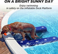 Inflatable Dock Platform, Lagre Dog Boat Ramp for Pool Floating Non-Slip