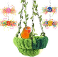 KATUMO Bird Nest, Conure Breeding Bed Parrotlet Snuggle Nest Lovebird Bed Bird Swing Bed for Small Birds, Size Small