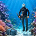 Uniclife Floating Halloween Fish Tank Decor, Masked Horror Figure Rock Base