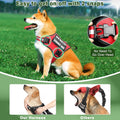 MOOGROU Service Dog Vest Harness and Leash Set+10 Patches,No Pull&Adjustable Reflective Dog Harness with Soft Padded Handle for Training/Everyday,Fit Small/Medium/Large/Extra-Large Dogs (Red S)