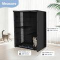 ExploreLand Breathable Catio Cover,Blackout Cat cage Cover for Pets' Good Night &Sunshade,36" L x 24" W x 50" H,Fits for Amazon Basics Cat Cage(Cover Only)