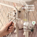 Aurapaws 30 Inch Small Dog Crate with Lockable Wheel, Diamond Mesh Metal Dog Crates for Small Dogs, up to 70 lbs, Double Secure Latch & Leak-Proof Tray, Easy Assembly&Lightweight Pet Dog Kennel Cage