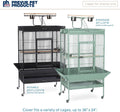 Prevue Pet Products Large Playtop Bird Cage Cover - Black, Size Large