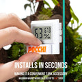Magnetic Reptile Thermometer and Humidity Gauge - Indoor Temperature and Humidity Monitor - Digital Thermometer Hygromet