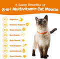 Zesty Paws 8-in-1 Cat Vitamins Mousse - Chicken, 14 Ct