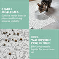 The Cat Ladies Cats Feeding Mat - Waterproof Dishwasher Safe Small Pet Eating Placemat - Cat & Dog Food Mats for Food an