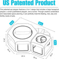 Portable Dog Playpen 2-Room with Tunnel, 3-in-1 Large Cat Crate Play Enclosure with Separate Litter Box Areas, Foldable 