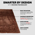 Dog Gone Smart Dirty Dog Doormat - Fast Drying Rug - Brown, 35 x 26 in