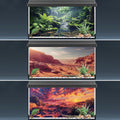 COMSUN 3 Pack Terrarium Background, 36x18 inch Polyester Reptile Background