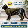 4 Pack Natural Flea Collar for Cats,32 Months Long Lasting Prevention,Black