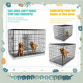 Dog Crate Divider Panel 2-Pack, 20.47" H x 15.74-29.13" W, Glossy Black
