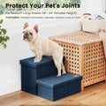 Love's cabin Dog Stairs for High Bed, Foldable Pet Stairs for Small Medium or Large Dogs Puppy with Storage for Bed or C