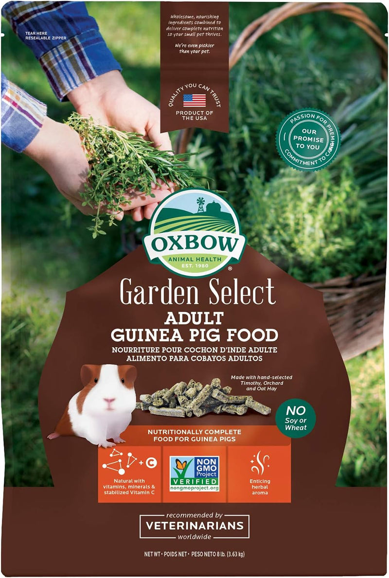 Oxbow Garden Select Adult Guinea Pig Food, Pellets with Vitamin C, 8 lb