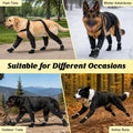 LUCKYPAW Dog Suspender Boots for Large Dogs Waterproof Dog Boots Anti Lost