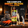 BEEST FullStop Rodent Spray Foam Barrier Kit w/Steel Wool (2 Cans+6 Rolls)