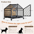 IRONCK 27.6" Dog Crate Furniture with Pull-Out Tray and Wheels