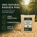 88 Oz (5.5 lb) Premium 100% Natural Radiata Pine Shavings for Chickens, Low Dust & Super Absorbent Wood Shavings, Pine S