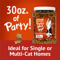 Purina Friskies Party Mix Gravy-Licious Crunch Chicken and Gravy Flavors Cat Treats - 30 oz Canister